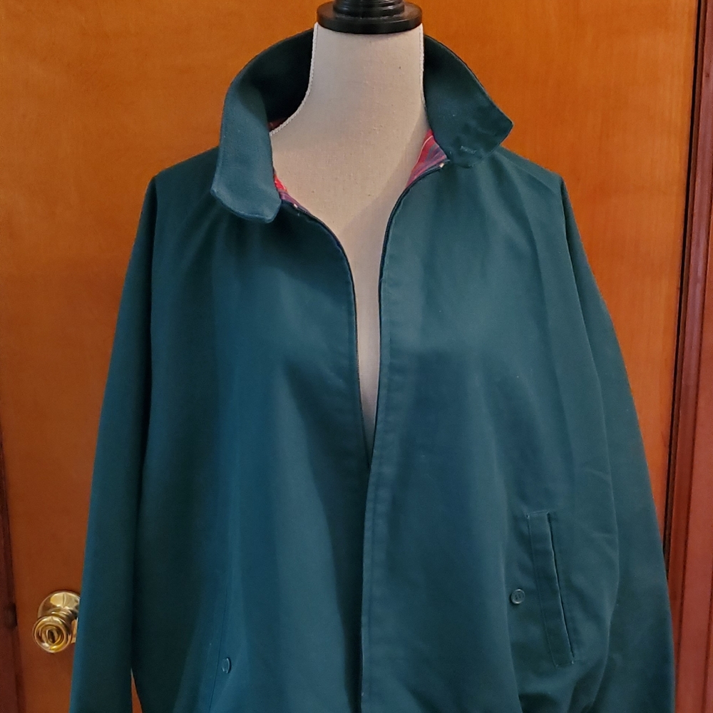 Mens VINTAGE Hunter Green Sportsmaster Lightweight Jacket size XXL